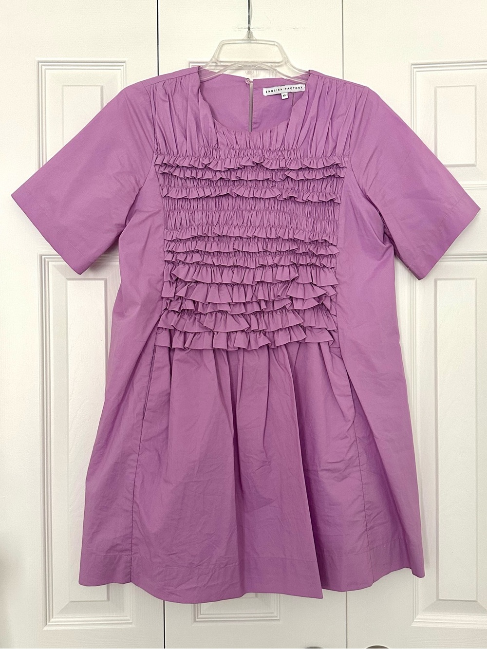 English Factory Lavender Ruffle Tee Mini Dress